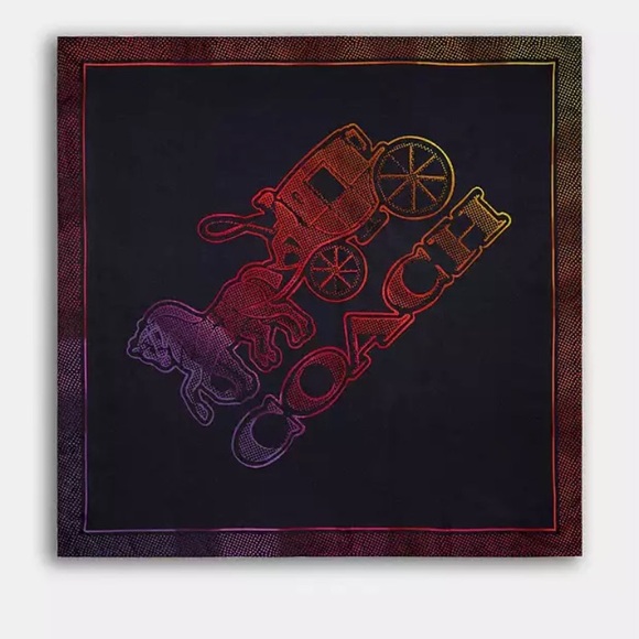 Brand new Coach 100% silk scarf with tag - Picture 1 of 8